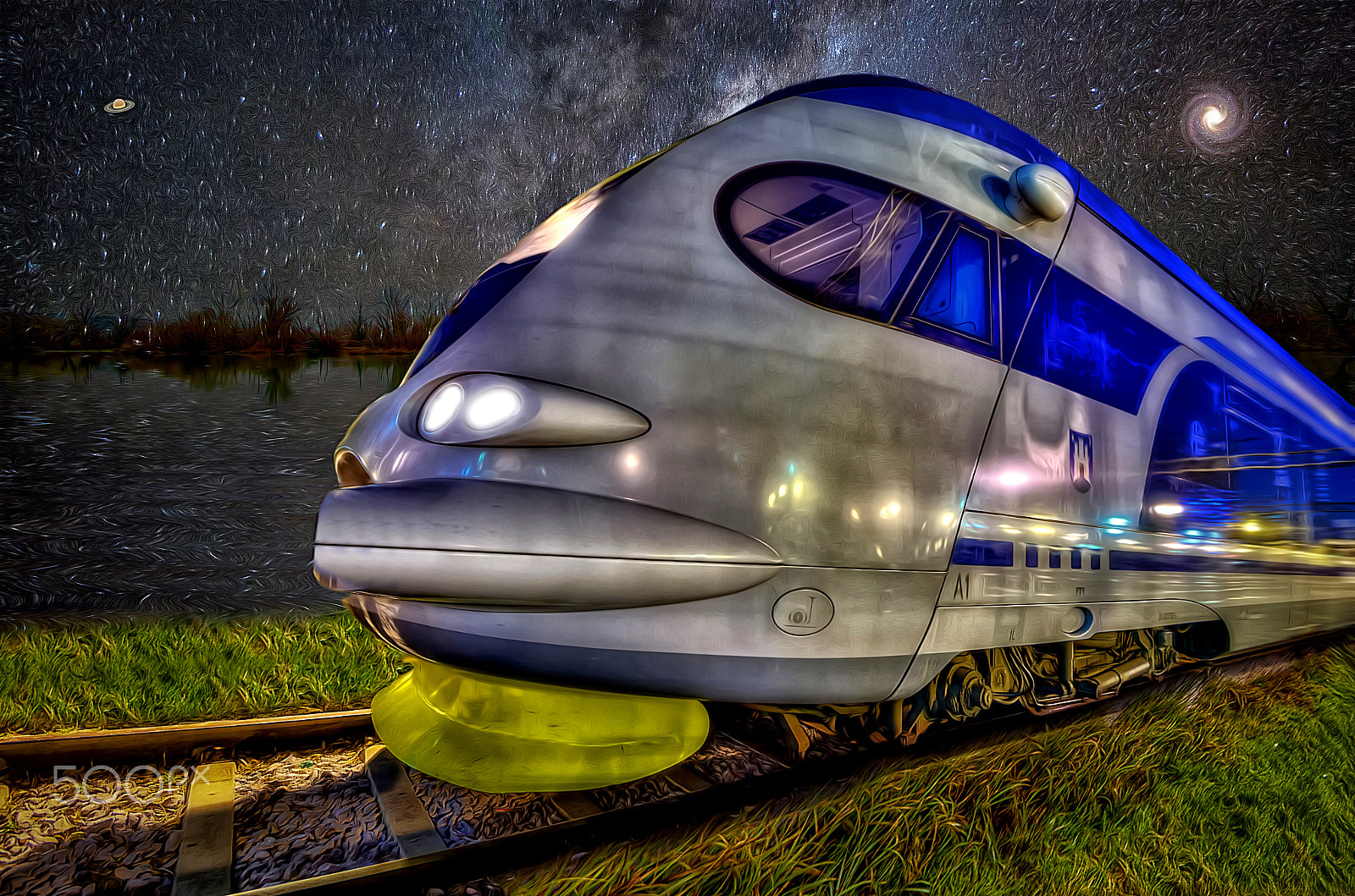 Pentax K-5 sample photo. Midnight train photography
