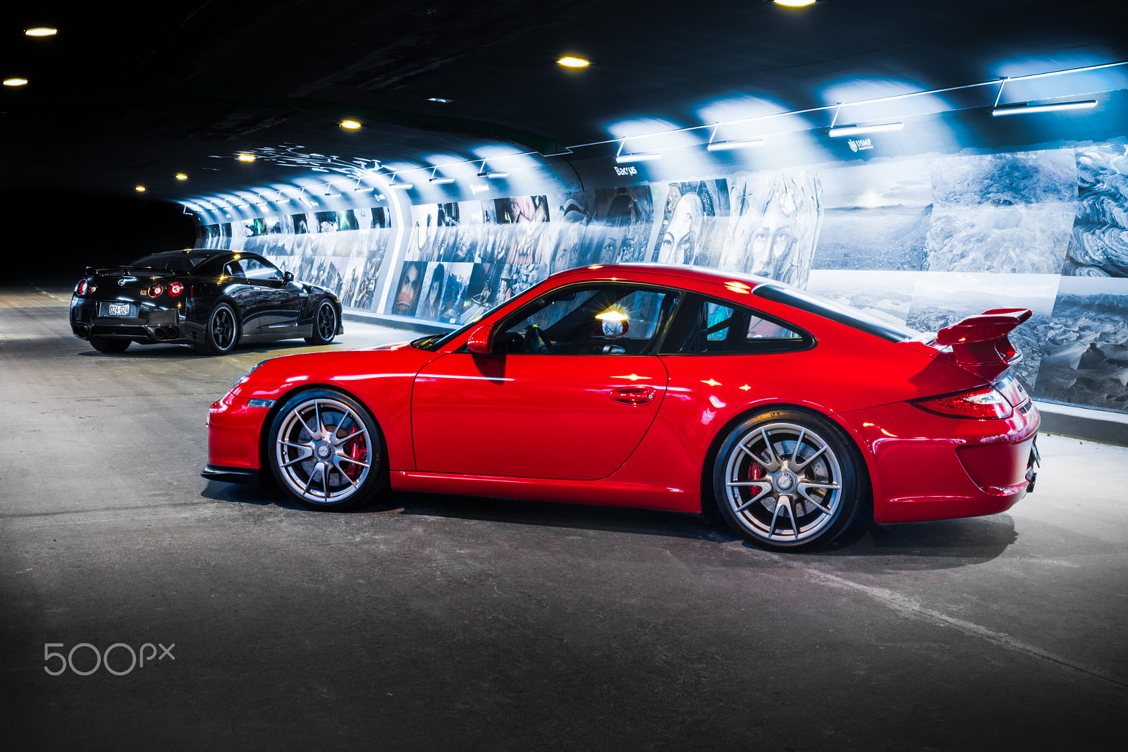 AF Zoom-Nikkor 28-80mm f/3.3-5.6G sample photo. Nissan gt-r r35 vs porsche gt3. photography