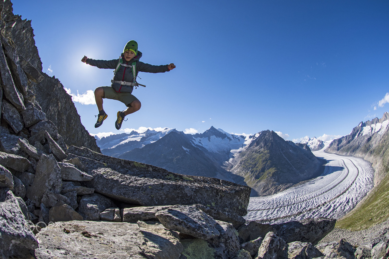 Nikon AF DX Fisheye-Nikkor 10.5mm F2.8G ED sample photo. Aletschglacier, yippeah! photography