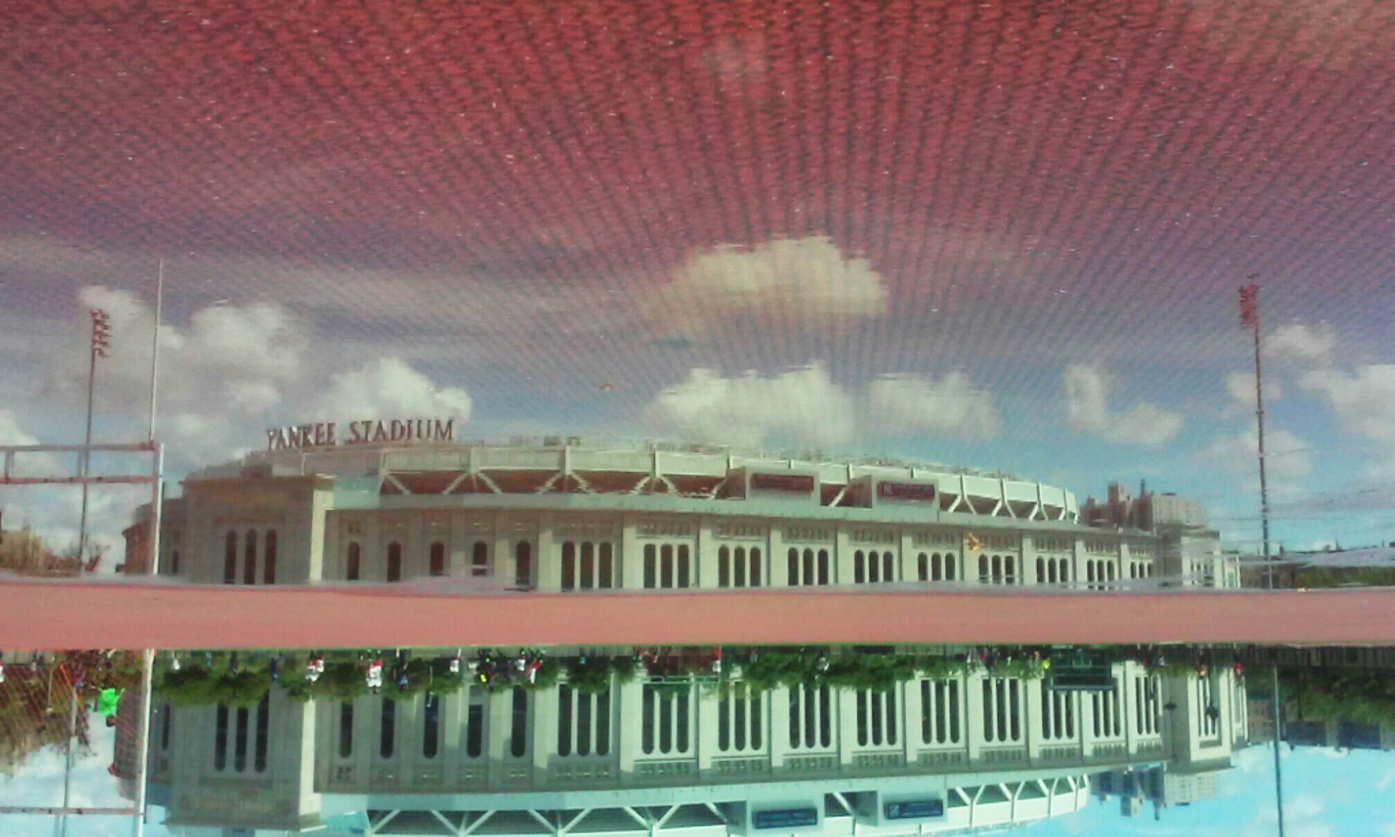 LG L70 sample photo. Yankee stadium puddle photography
