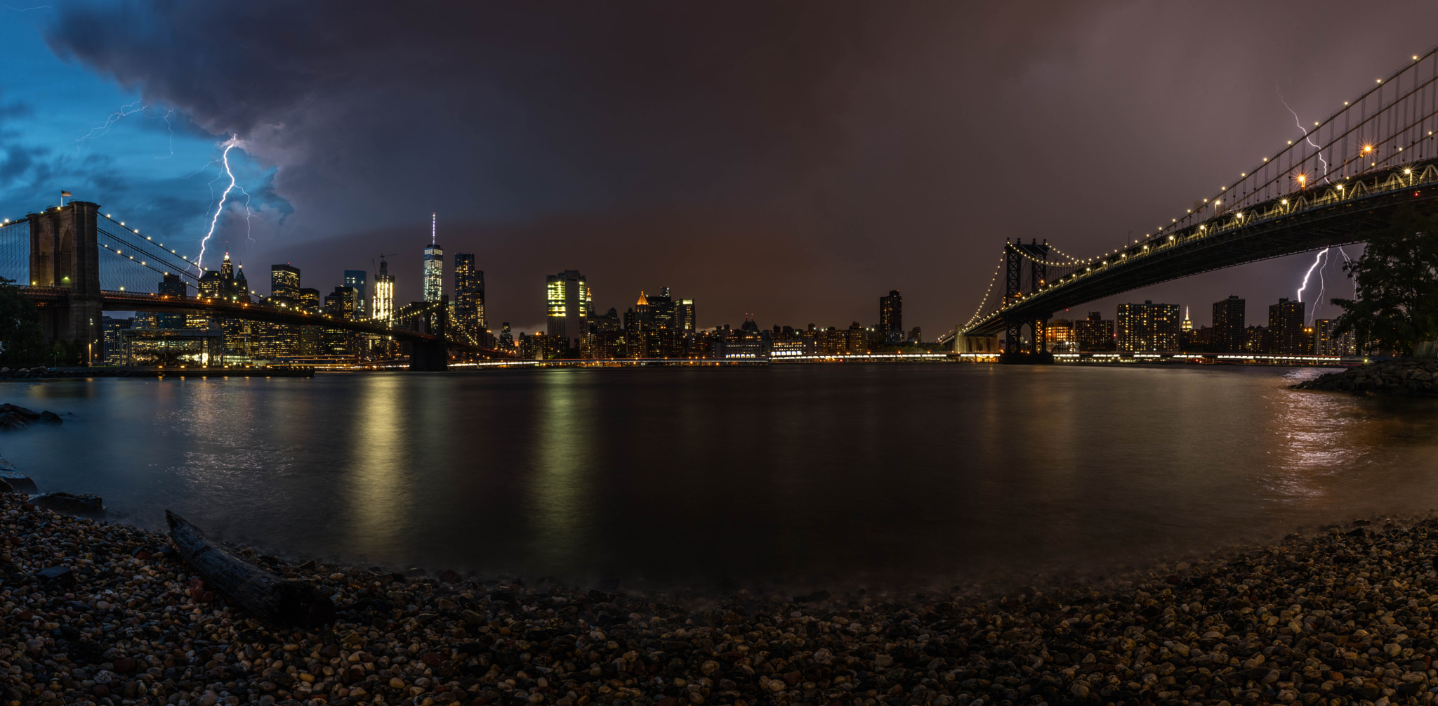 Sigma 24-70mm F2.8 EX DG Macro sample photo. Thunderstorm over manhattan photography