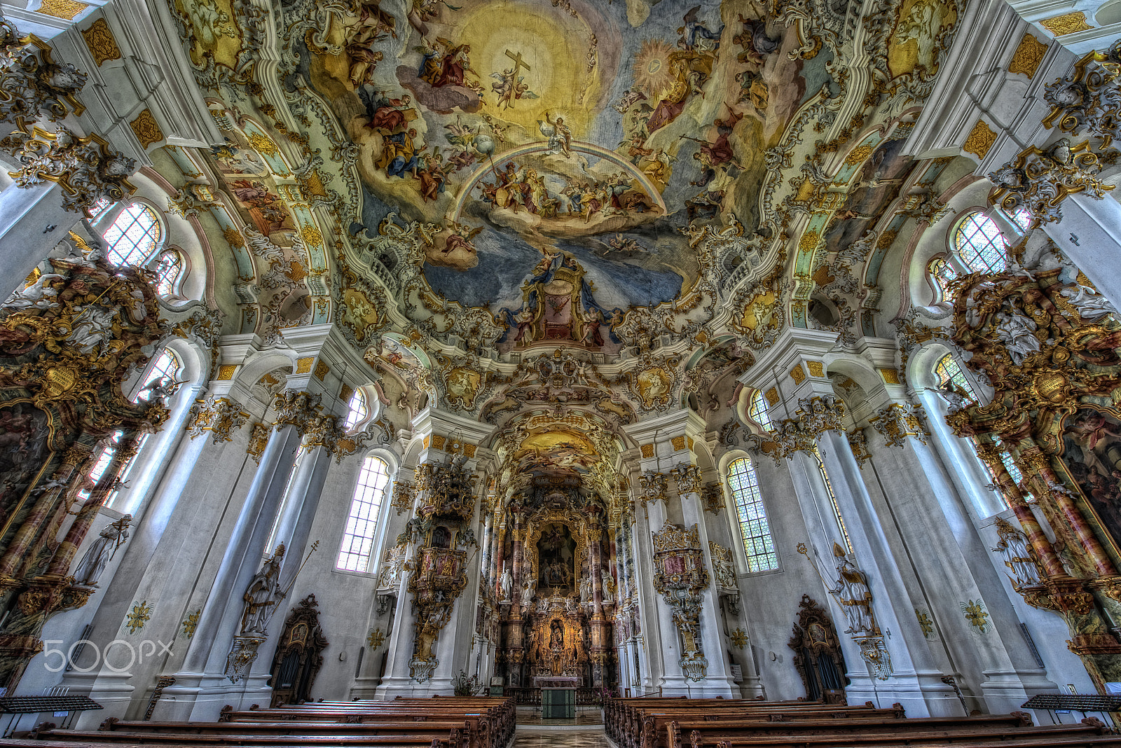 Nikon D810 + Sigma 14mm F2.8 EX Aspherical HSM sample photo. Wieskirche photography