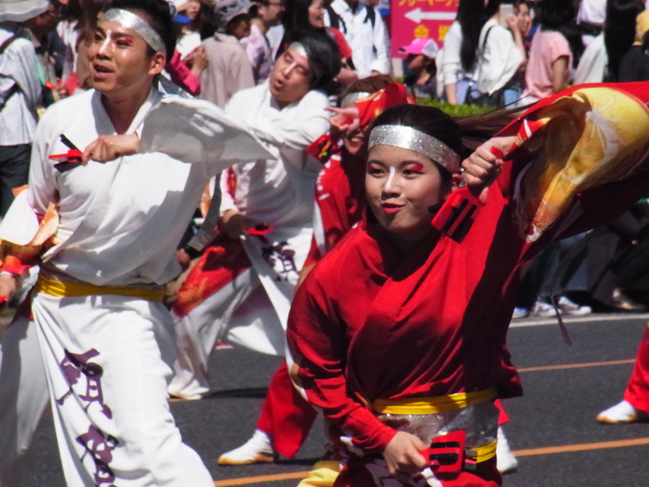 Ricoh CX5 sample photo. きんさいよさこい photography