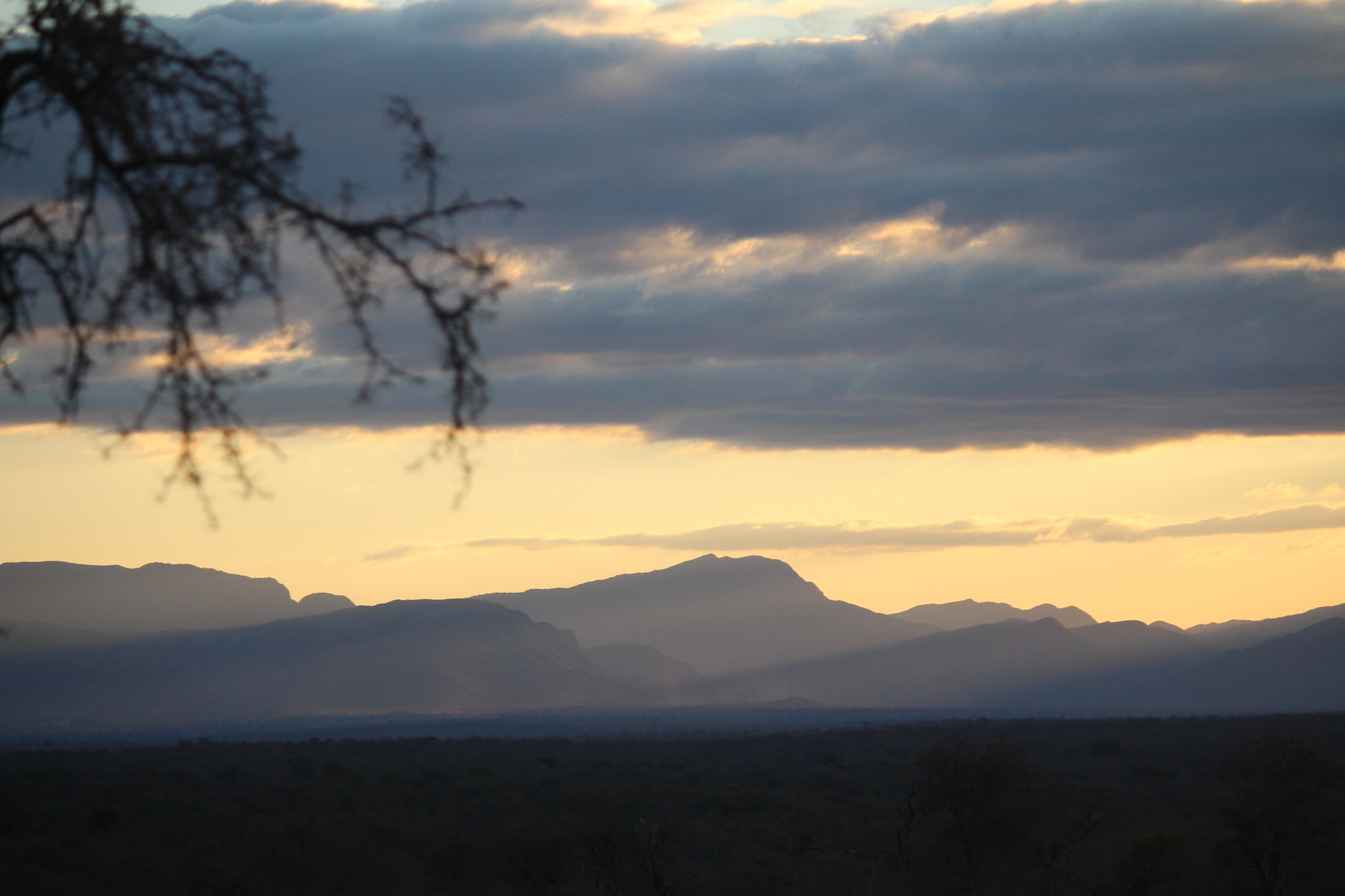 Canon EF-S 55-250mm F4-5.6 IS sample photo. Sunlight on the african hills photography