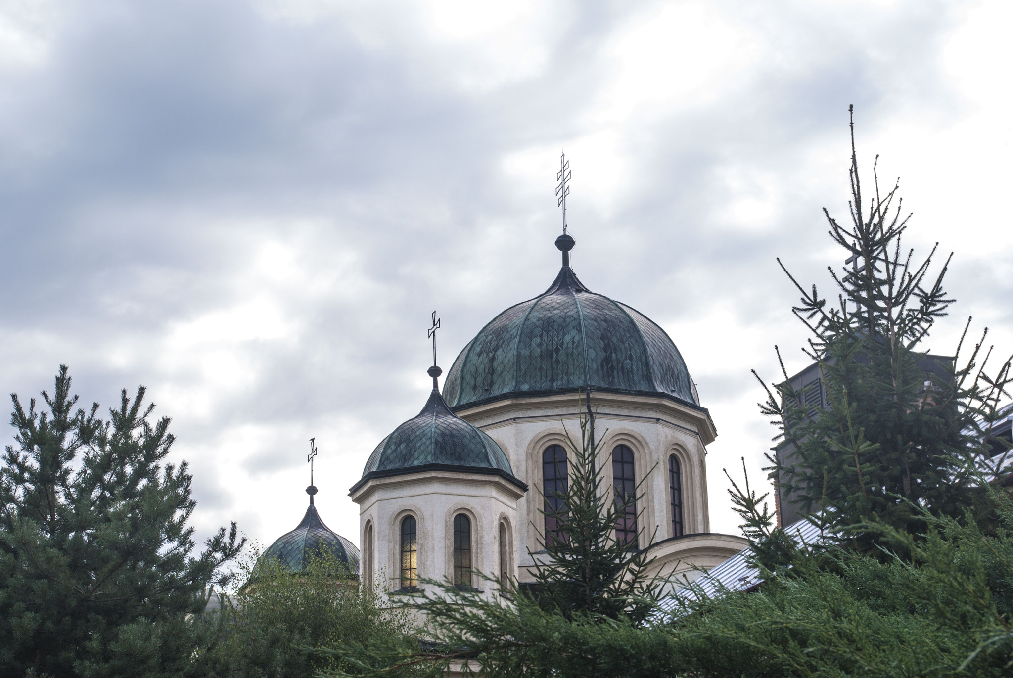 Pentax K-m (K2000) sample photo. Church in clounds.jpg photography