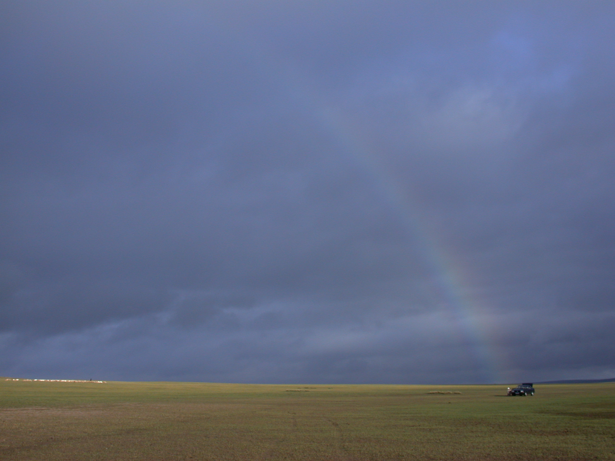 Nikon E995 sample photo. Rainbow in grassland photography