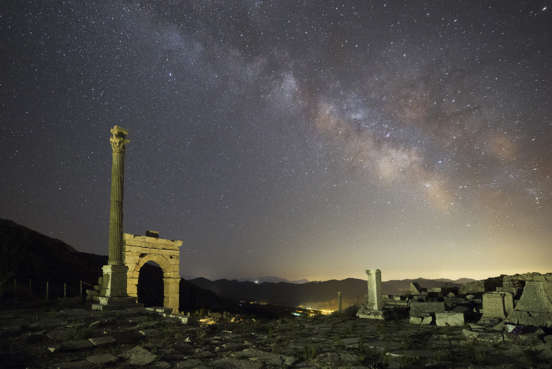 Nikon D810A sample photo. Ancient city&milky way photography