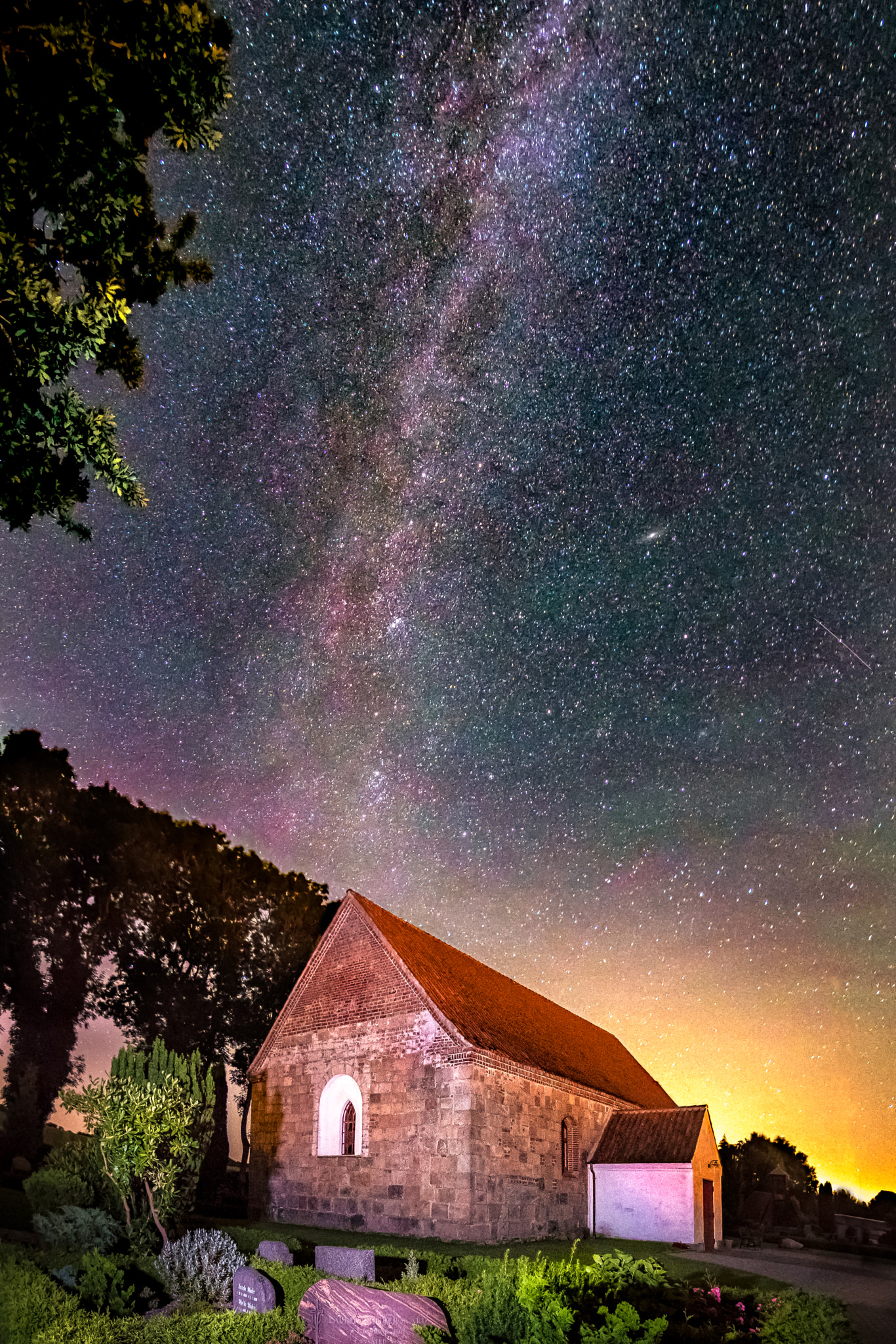 Sony a6300 + DT 0mm F0 SAM sample photo. Milky way over the tulstrup church, denmark photography