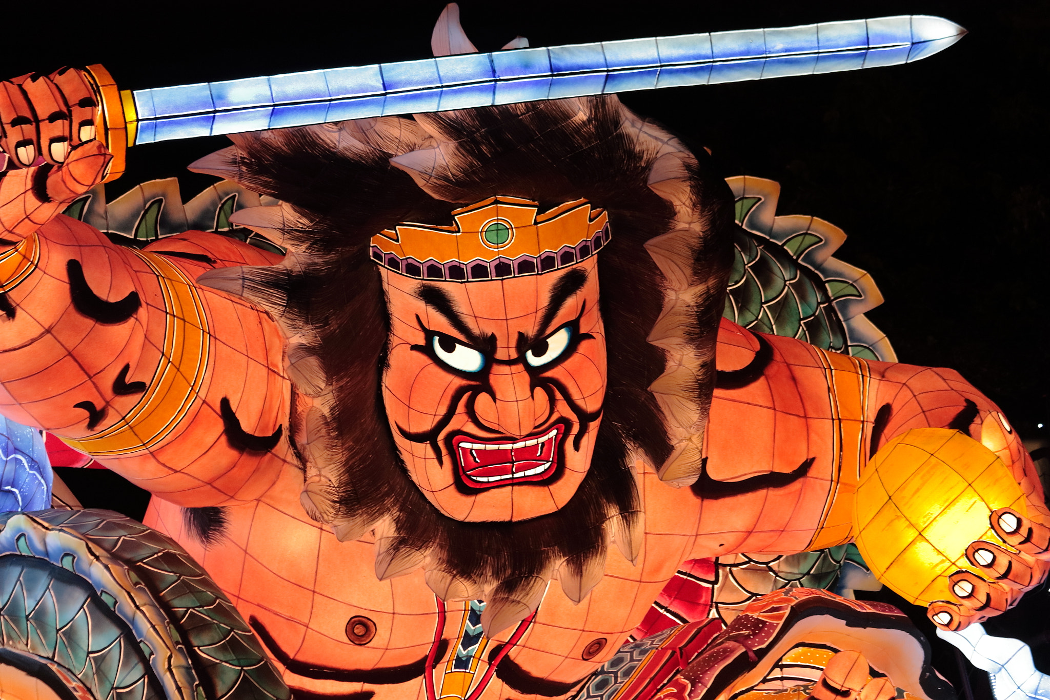 Canon EF 70-300mm F4-5.6 IS USM sample photo. Img_7355m ねぶた「龍王」. 2013新竹燈會 青森睡魔祭「龍王」花燈 photography