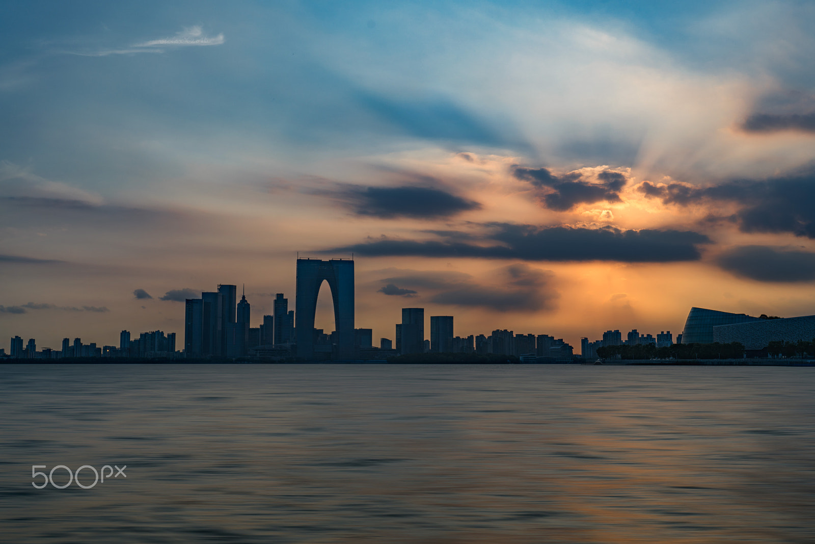 Sony a7R II + Sony FE 28-70mm F3.5-5.6 OSS sample photo. Sunset in suzhou photography