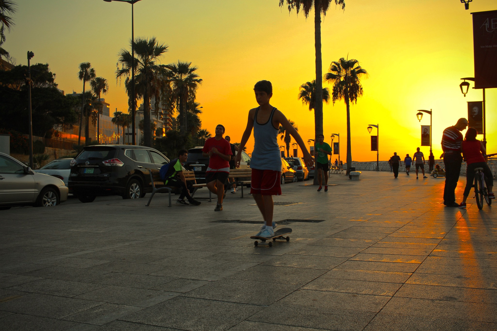 Canon EF-S 24mm F2.8 STM sample photo. Skating boy, beirut photography