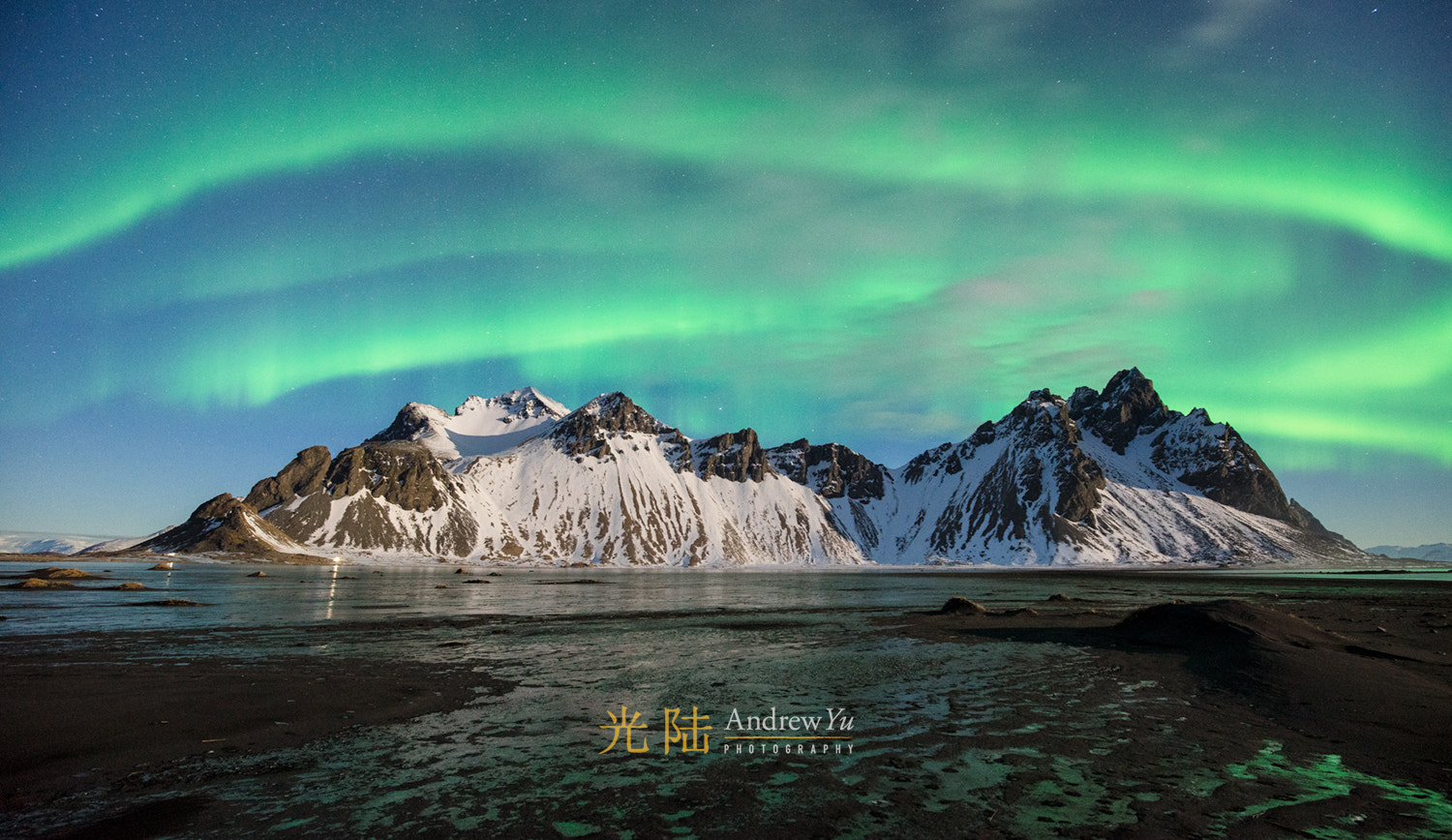 Sony a7R sample photo. The aurora awakens, iceland photography