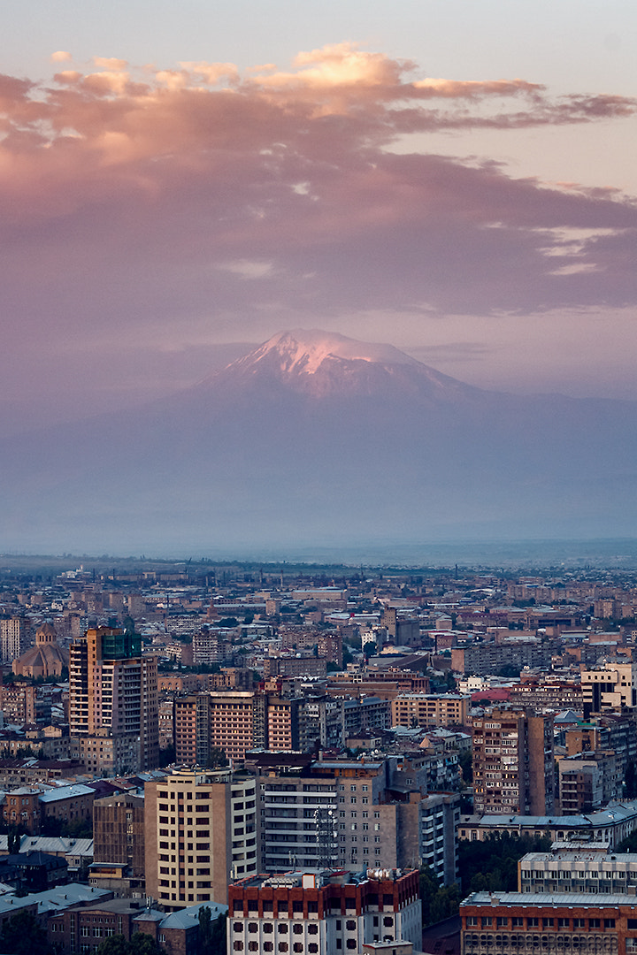 Canon EF-S 55-250mm F4-5.6 IS STM sample photo. Ararat yerevan sunrise photography