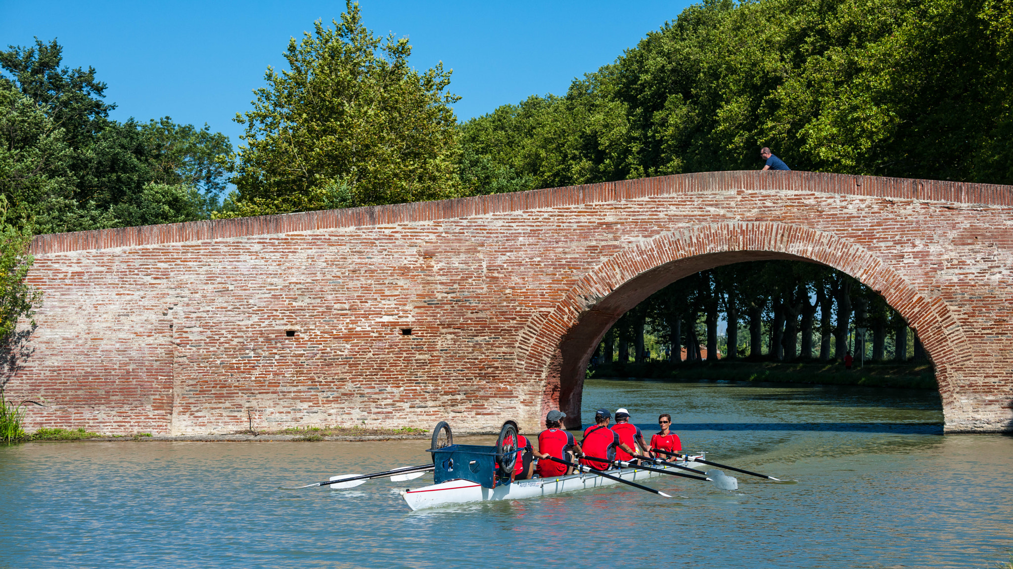 Nikon D3X sample photo. Rowing on the canal du midi photography