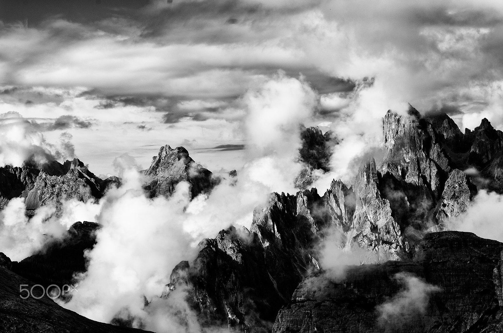 Pentax K-50 sample photo. Clouds and mountains photography