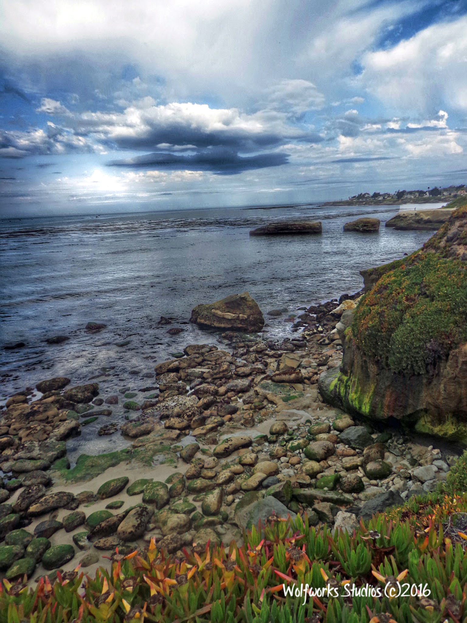 Sony DSC-W650 sample photo. Tidepools before the storm photography