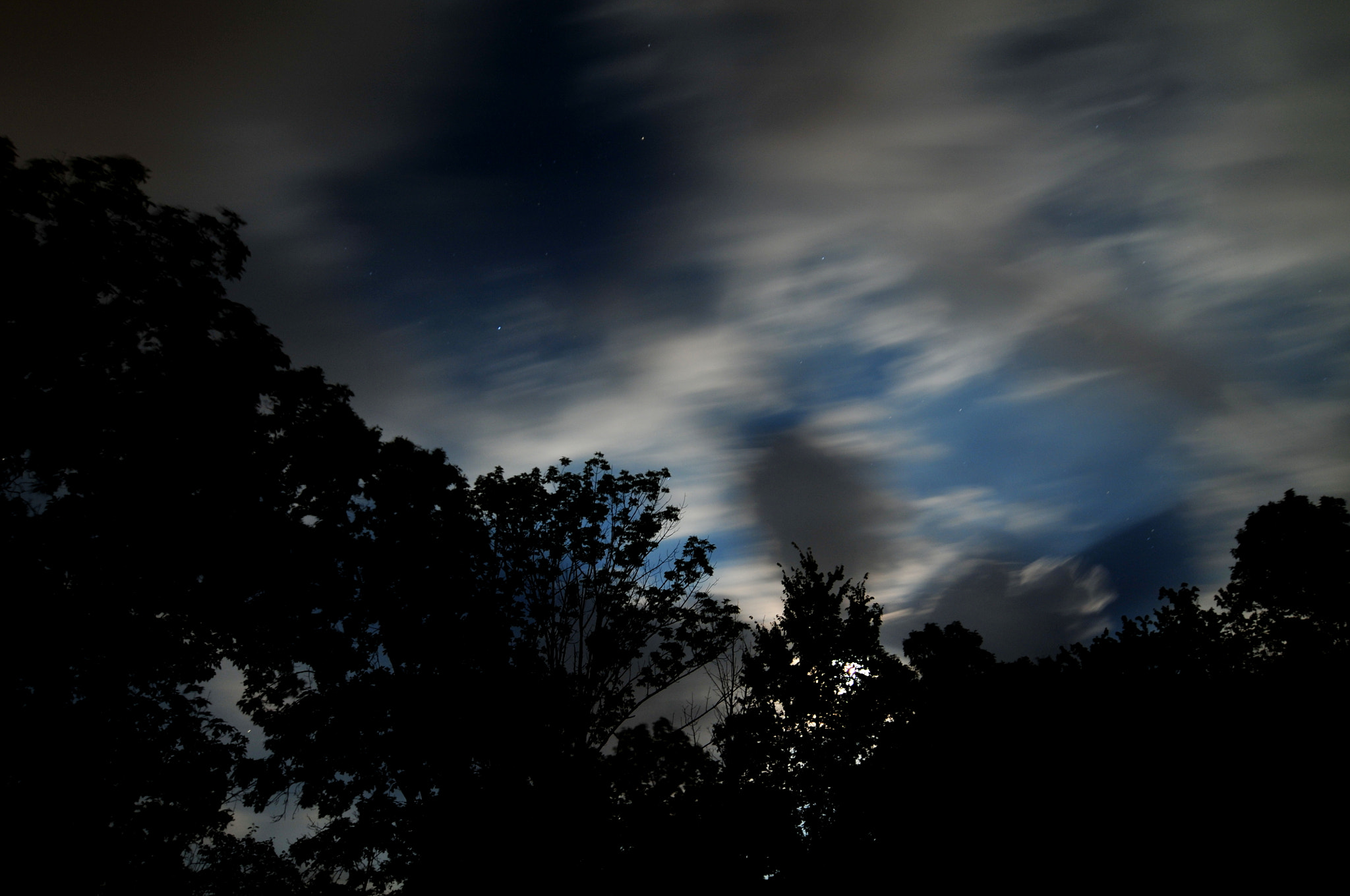 Nikon D300 sample photo. Clouds at night photography