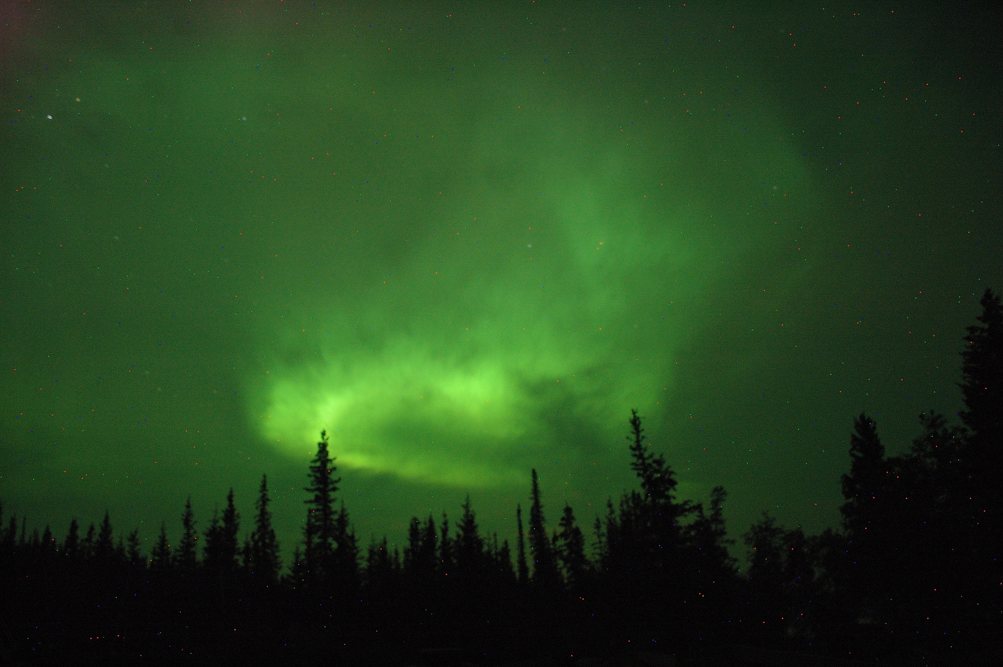 Nikon D70 sample photo. Northern lights at yellowknife photography