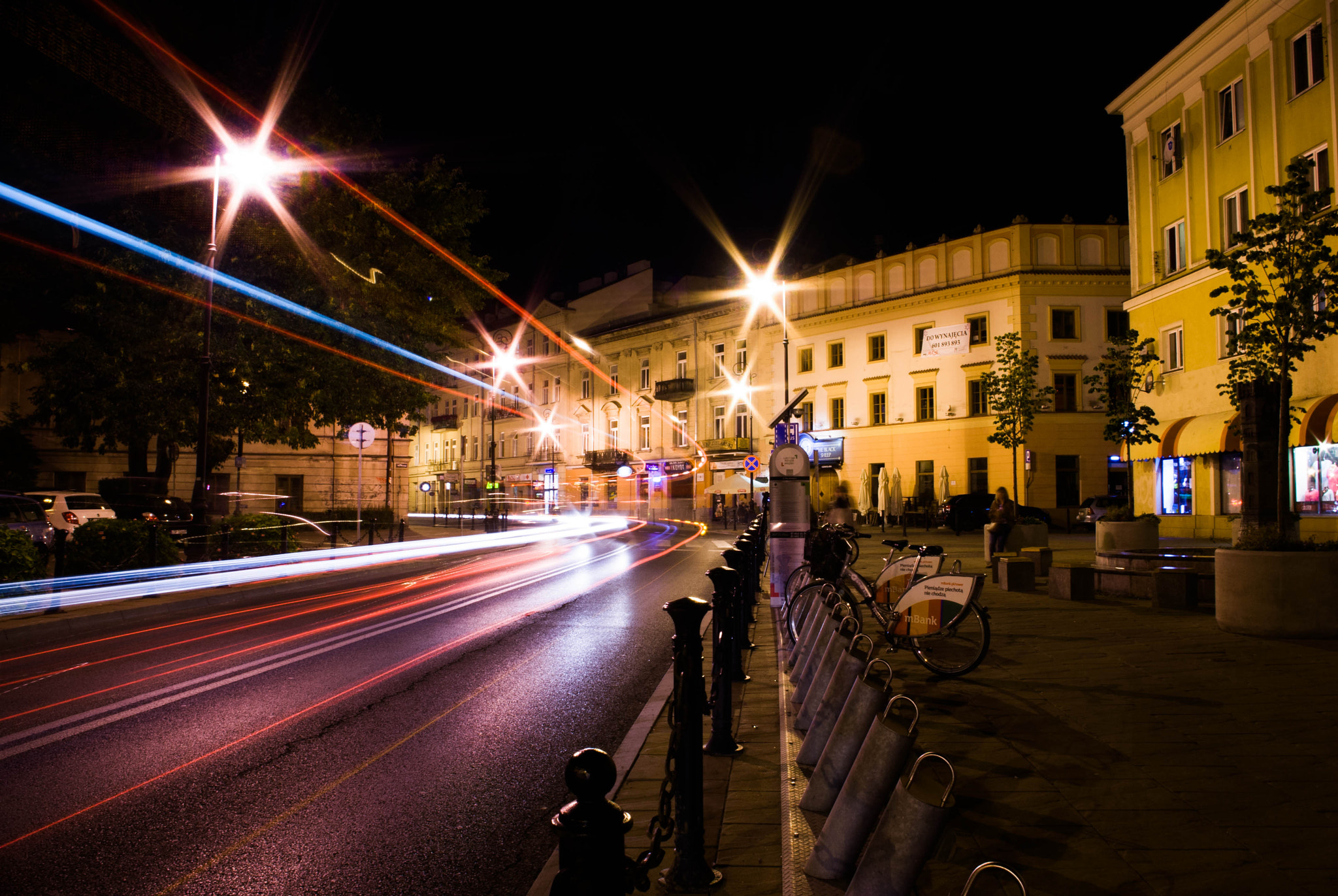 Pentax K200D sample photo. Lublin by night photography