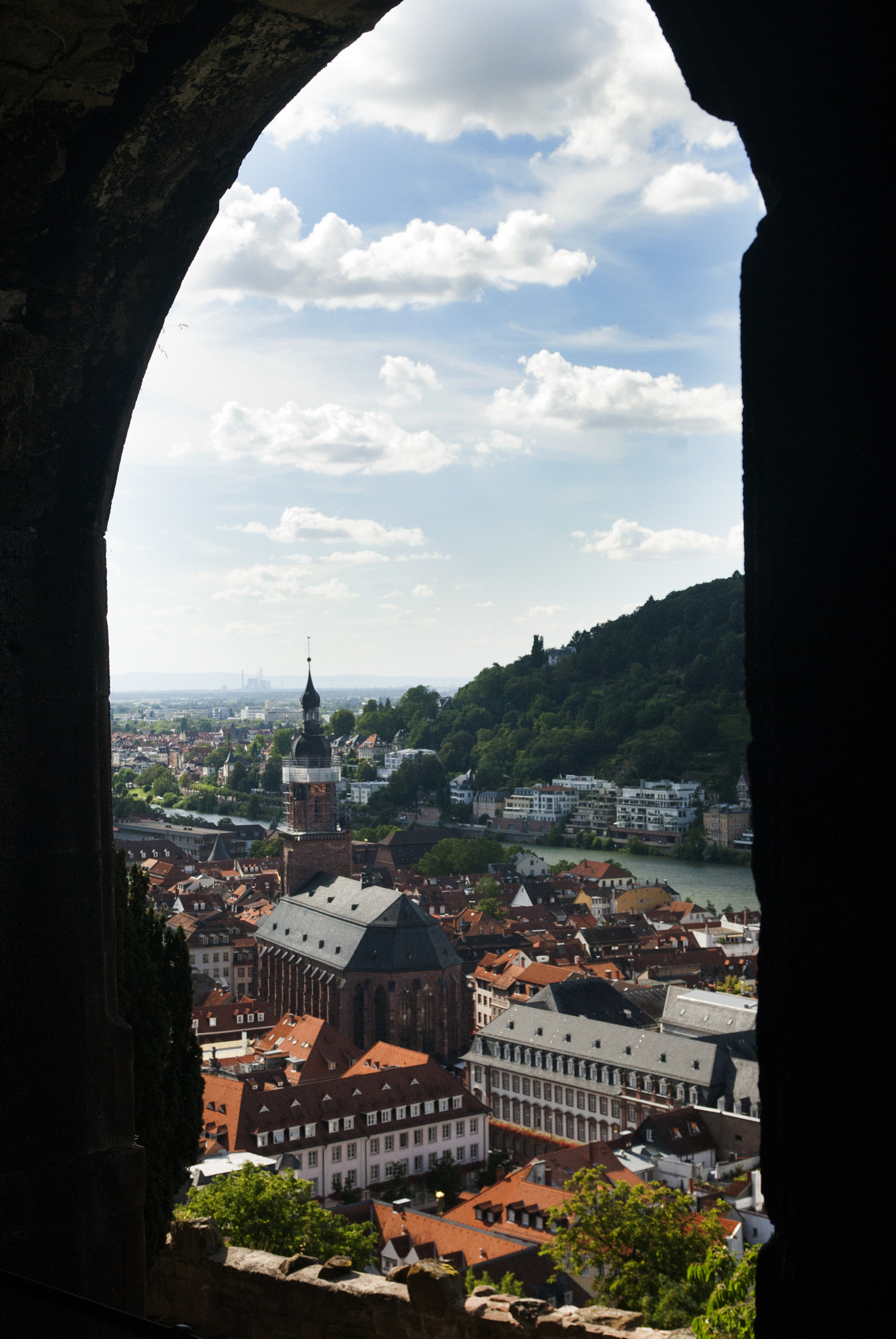 Sigma 18-50mm F2.8 EX DC Macro sample photo. Heidelberg cityscape from castle window photography