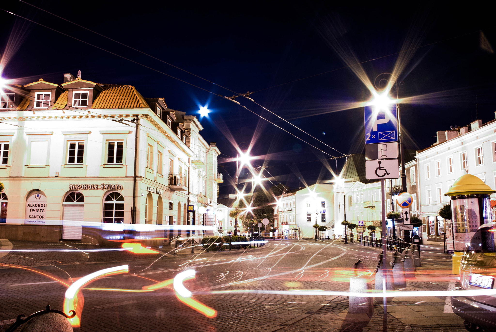 Pentax K200D sample photo. Lublin by night 2 photography