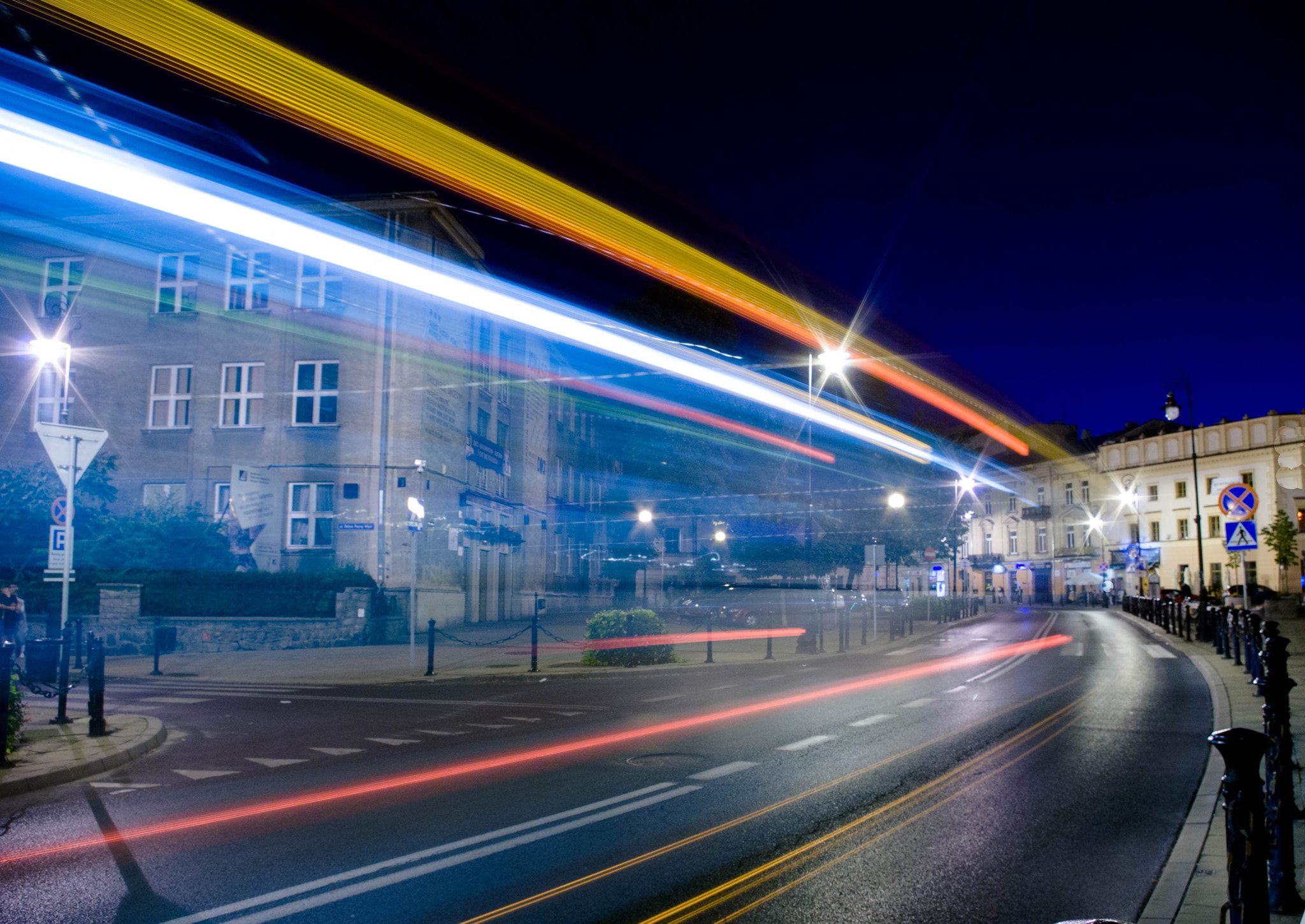 Pentax K200D sample photo. Lublin by night 3 photography