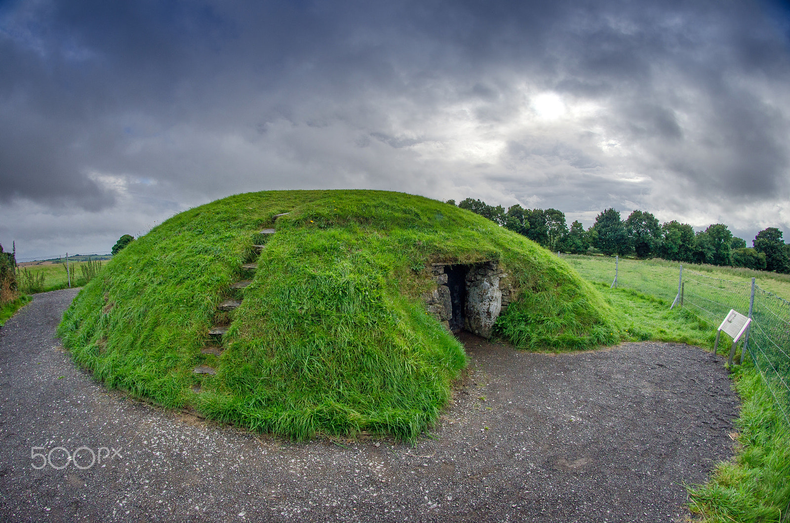 Nikon D7000 + Samyang 8mm F3.5 Aspherical IF MC Fisheye sample photo. Fourknocks burial mound and sacred site photography