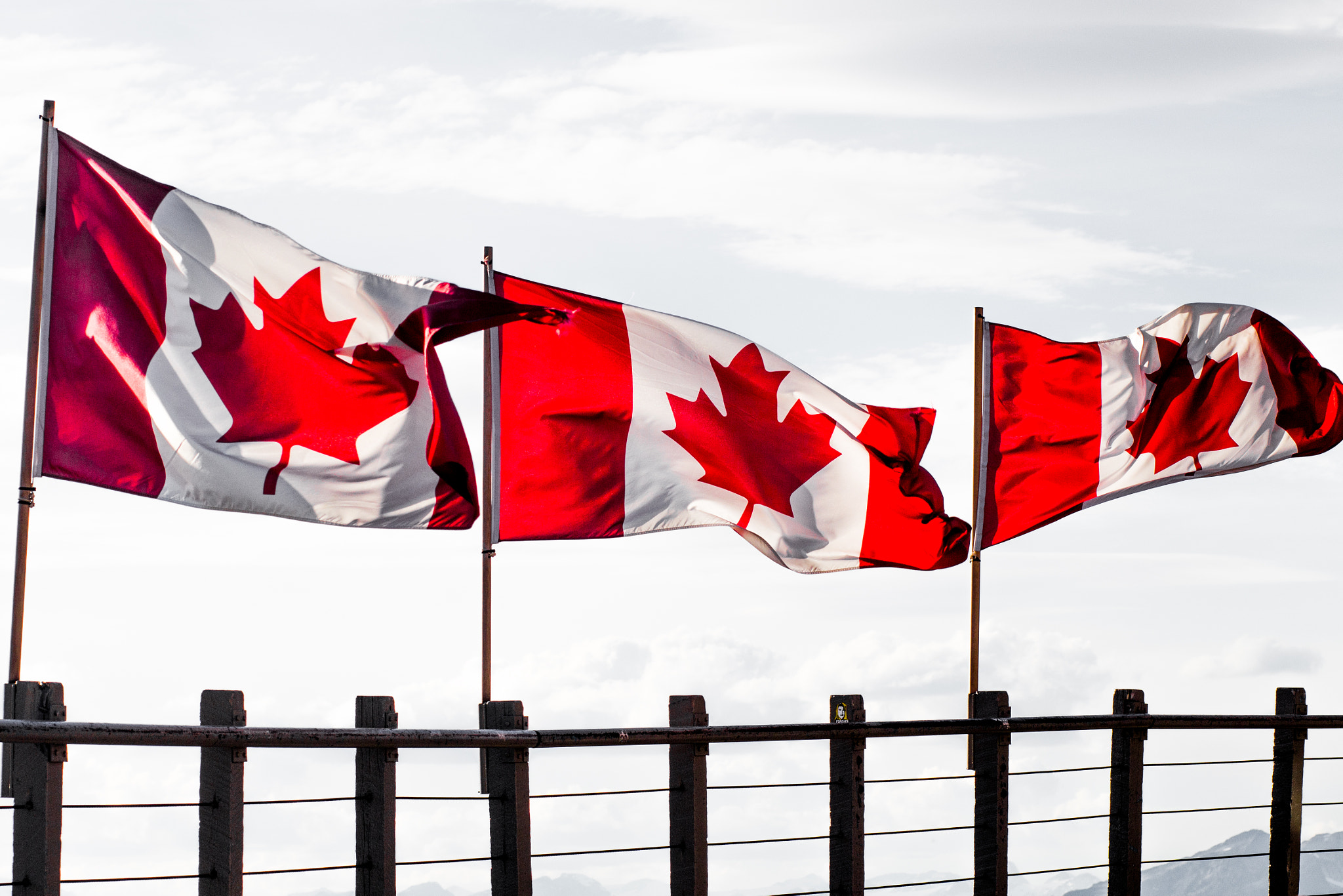 Canon EF 85mm F1.8 USM sample photo. Flags over whistler photography