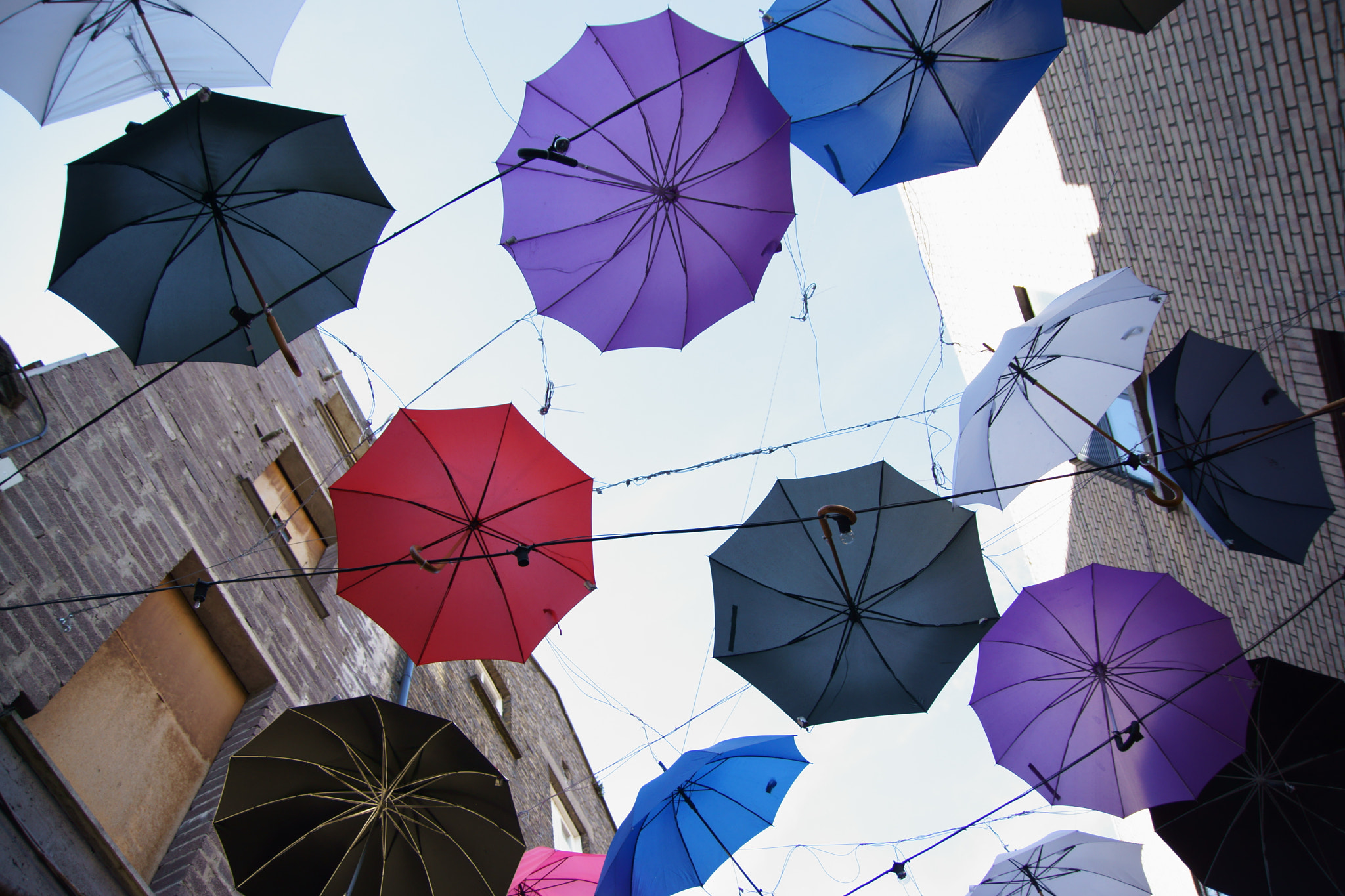 Sony SLT-A77 sample photo. Dublin umbrellas photography