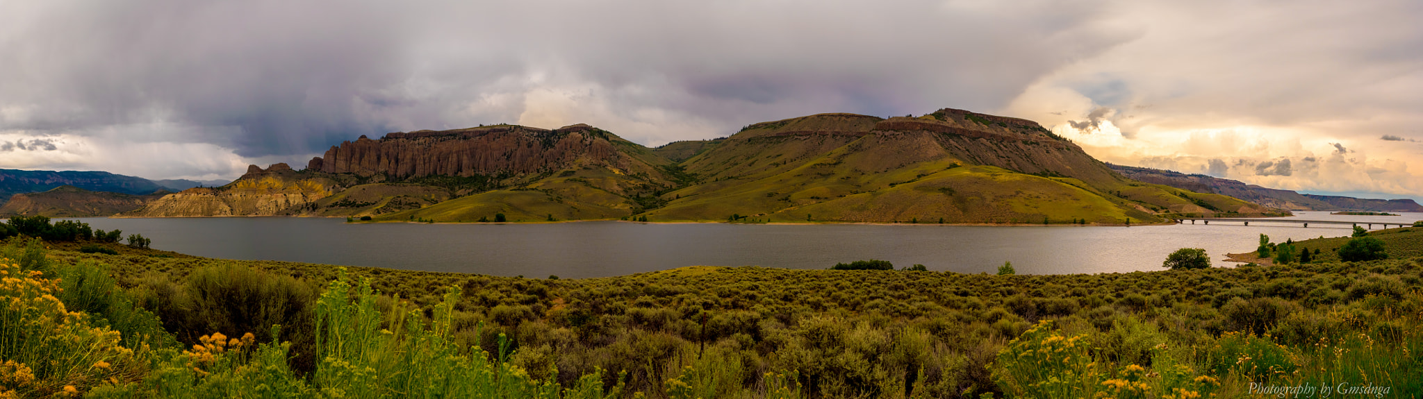 Nikon 1 J4 + VR 18-55mm f/3.5-5.6G sample photo. Blue mesa panorama photography