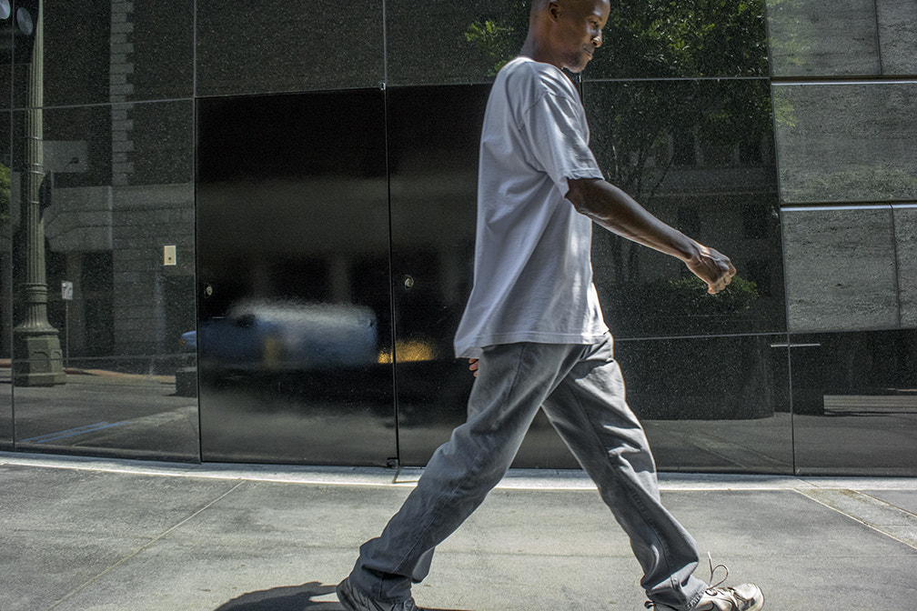 Nikon 1 V3 sample photo. Man...blue van photography