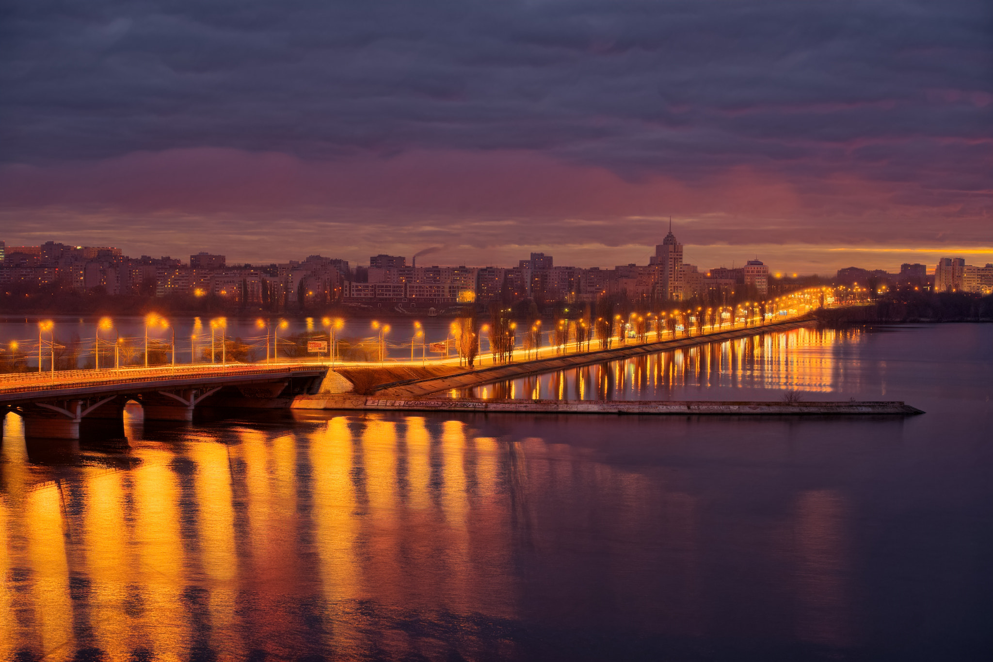 Dawn above the left bank of the Voronezh