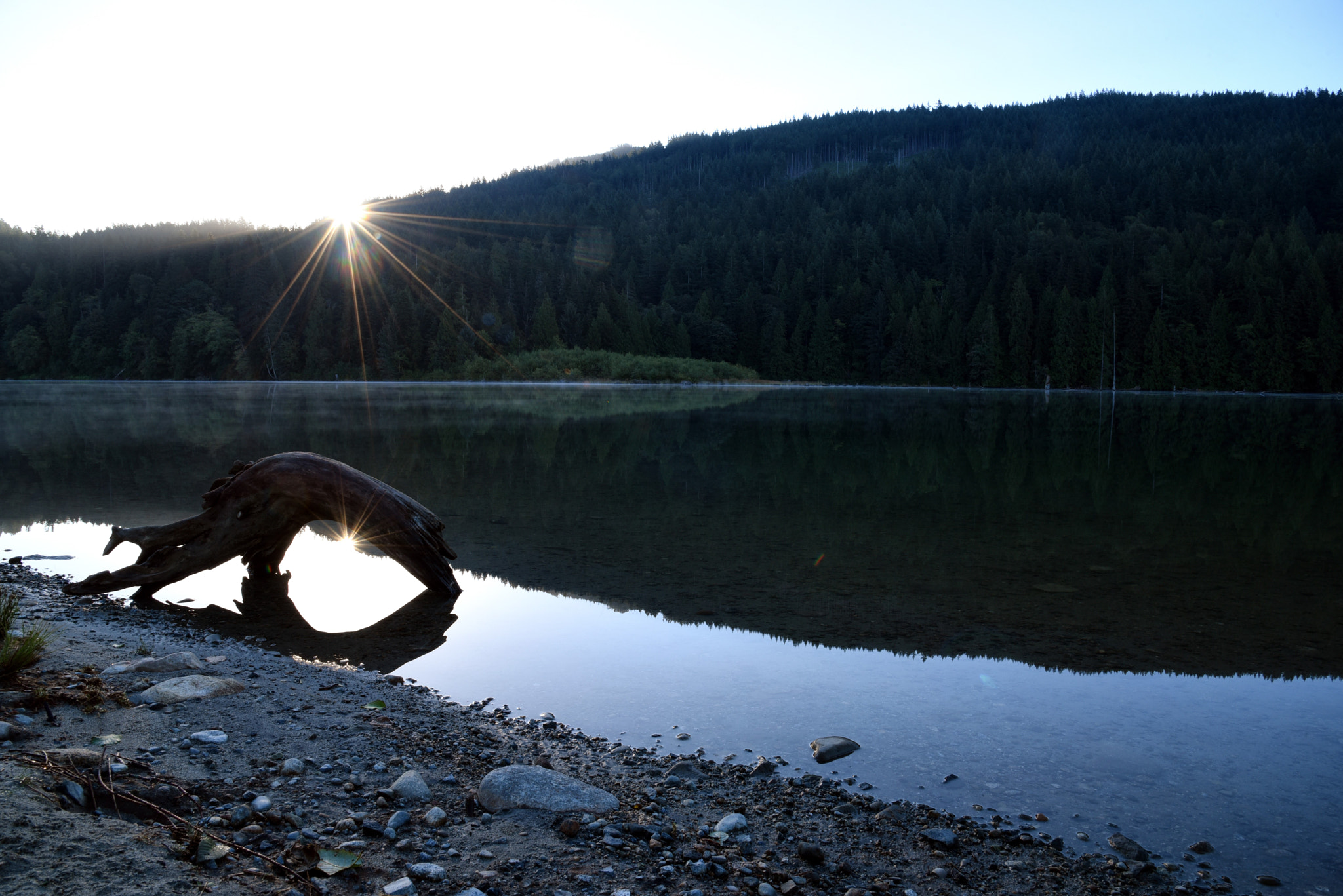 Nikkor 45mm f/2.8 P sample photo. Sunrise on the lake photography