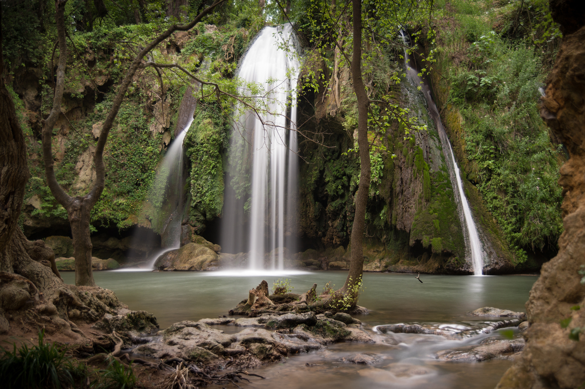 Pentax K-3 II sample photo. Forest waterfall photography