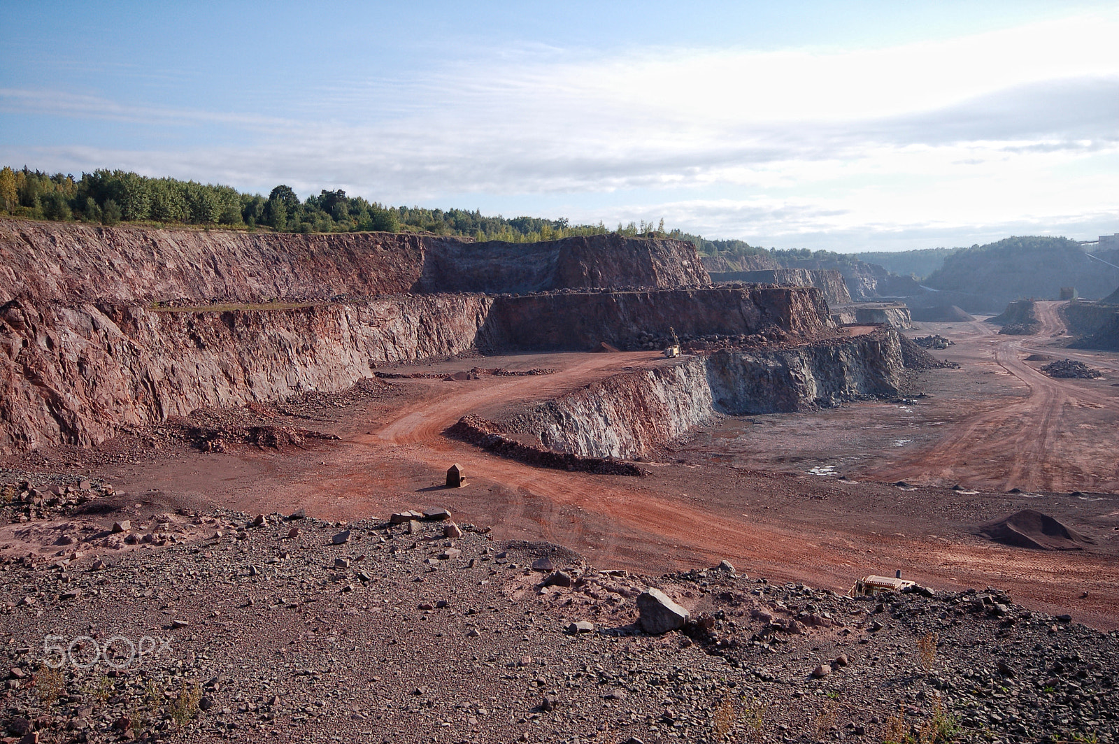 Nikon D50 sample photo. Aerial view over a quarry hole. mining industry. photography