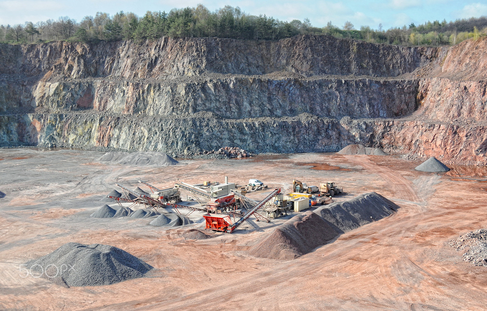 Nikon D300 sample photo. Stone crusher in a quarry. mining industry. photography