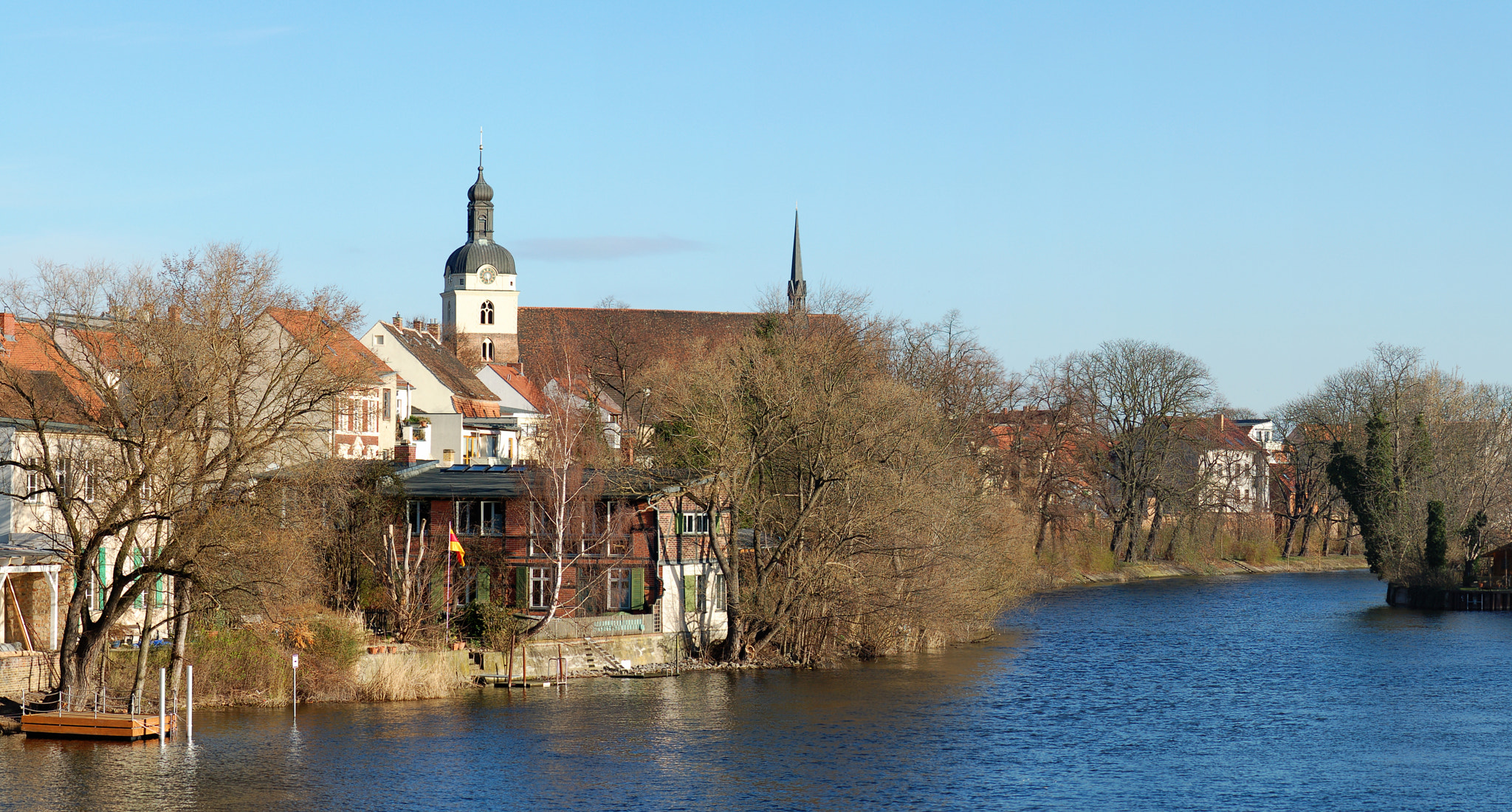 Nikon D50 sample photo. Cityscape of town brandenburg an der havel at havel river (brand photography