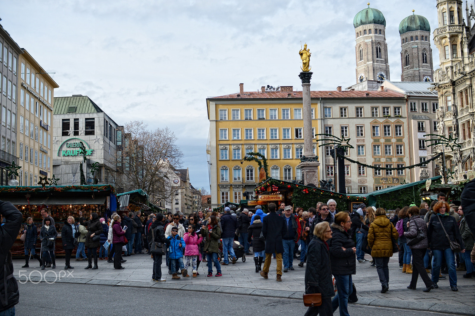 Nikon D800 + Sigma 30mm F1.4 EX DC HSM sample photo. Christmas market on munich marienplatz in centre of city photography