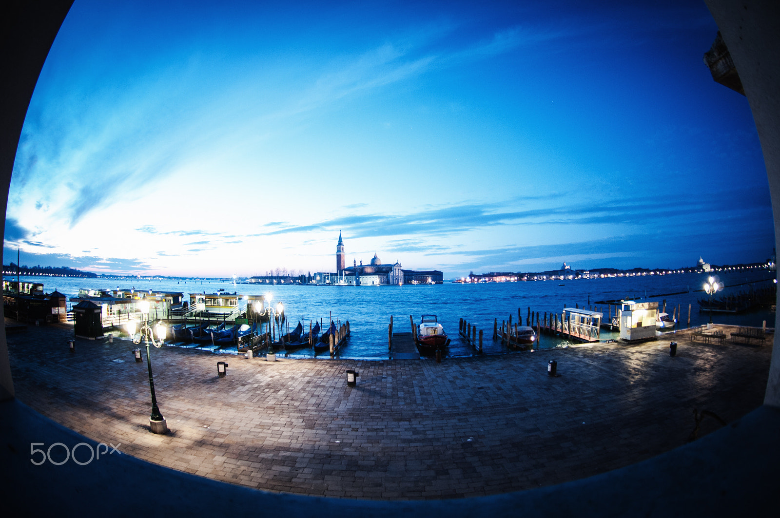 Nikon AF DX Fisheye-Nikkor 10.5mm F2.8G ED sample photo. Morning, ultramarine, san giorgio maggiore photography