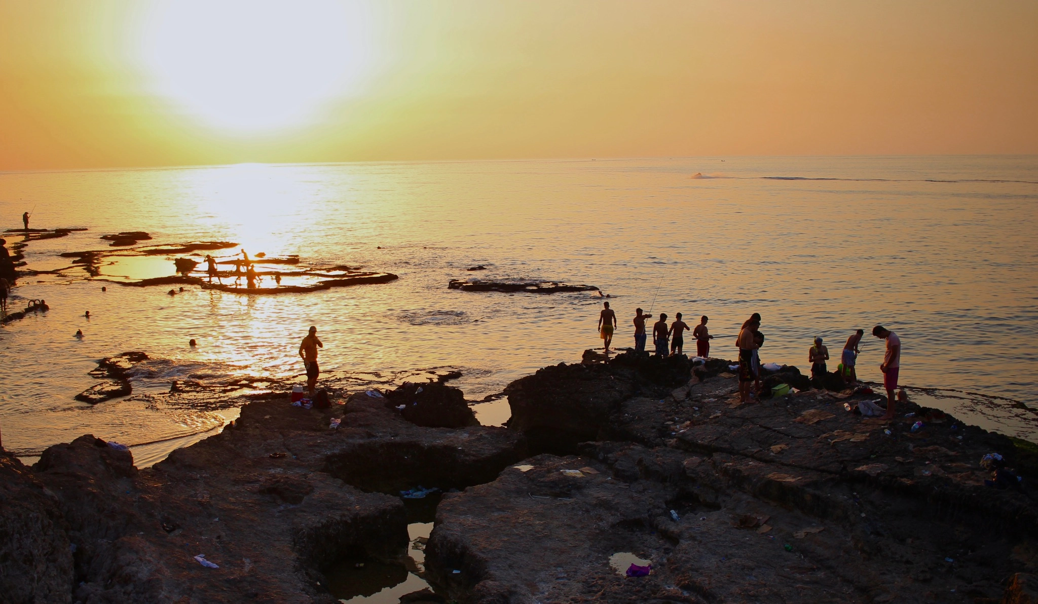 Canon EF-S 24mm F2.8 STM sample photo. Rocky shore of beirut photography