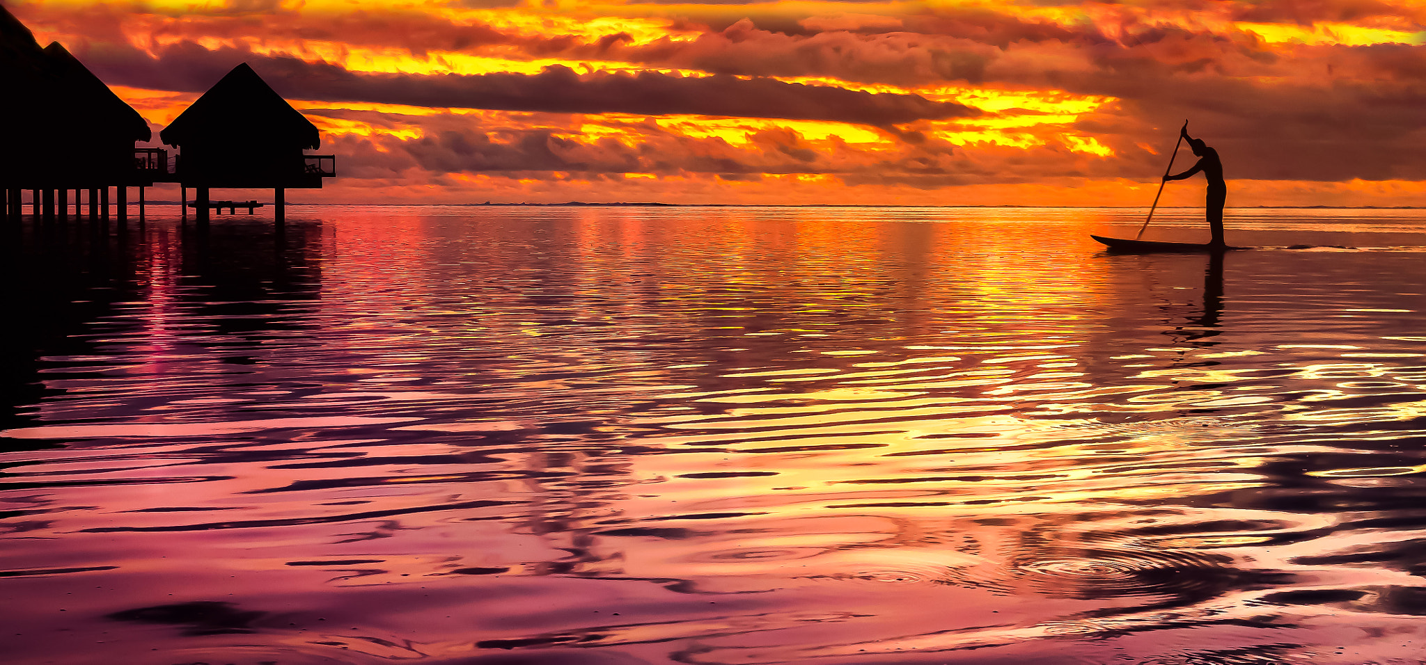 Canon EOS-1D Mark IV sample photo. Paddle boarding in tahiti photography