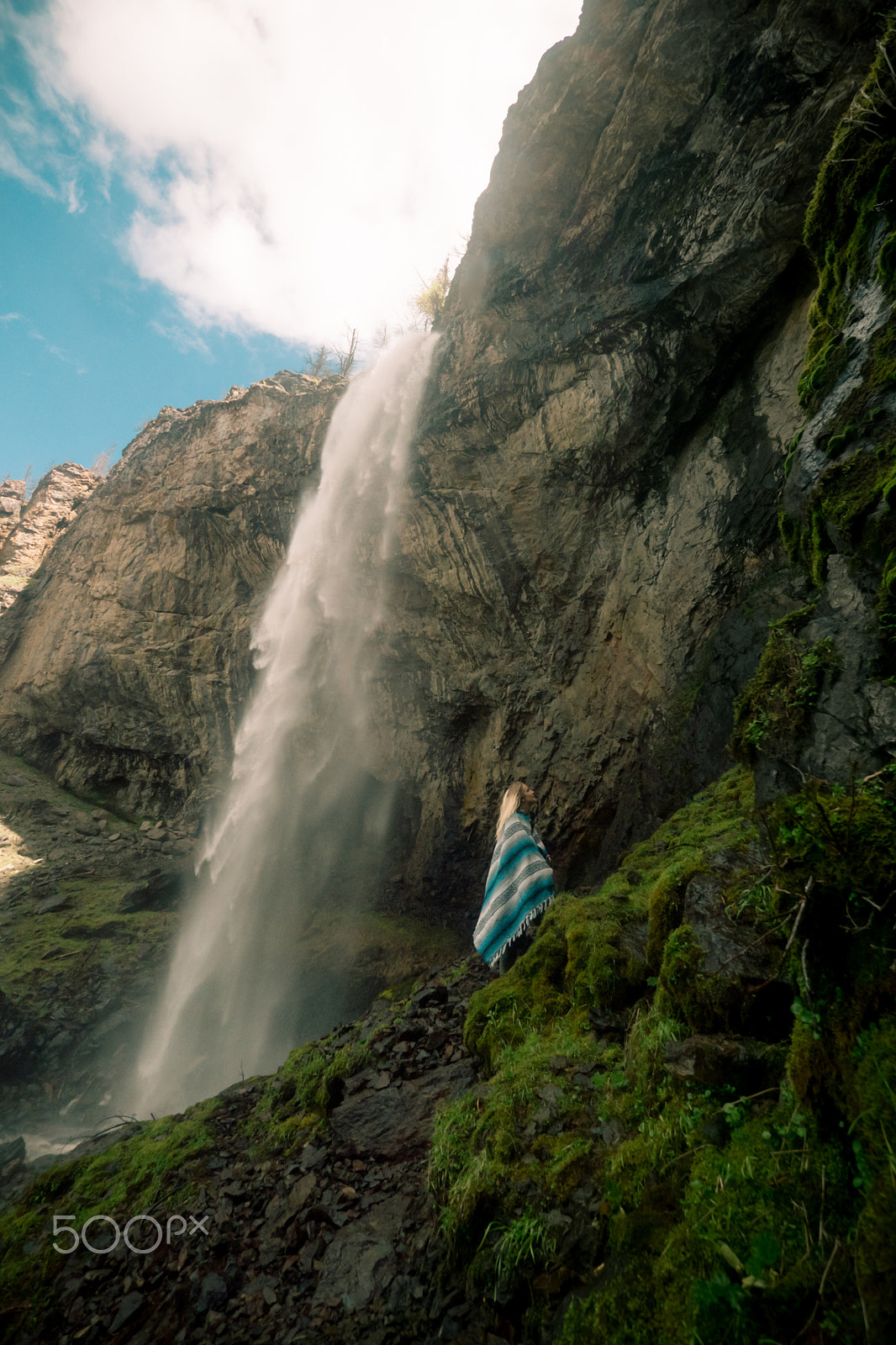 Panasonic Lumix DMC-GH4 + Panasonic Lumix G Vario 7-14mm F4 ASPH sample photo. Model waterfall photography