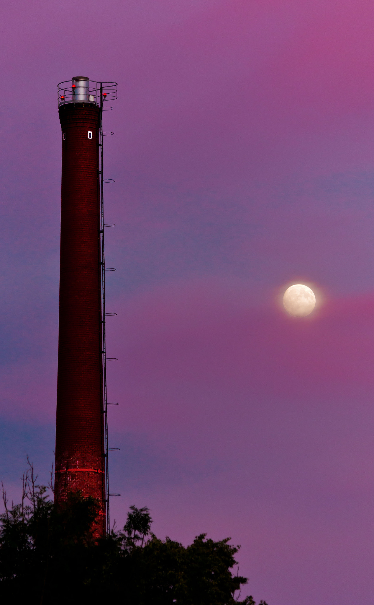 Pentax K-1 sample photo. The chimney and the moon... photography