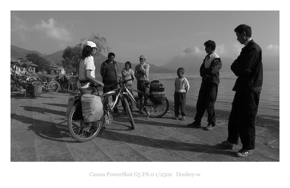 Canon POWERSHOT G5 sample photo. Cycling tour in lugu lake photography