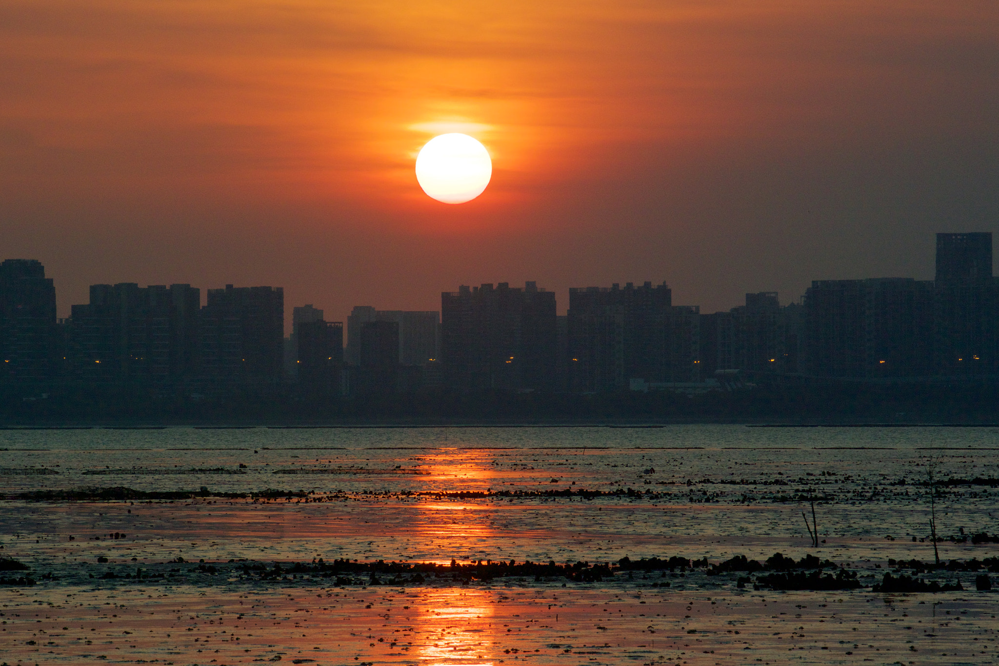 Nikon 1 V2 sample photo. Deep bay sunset...... photography