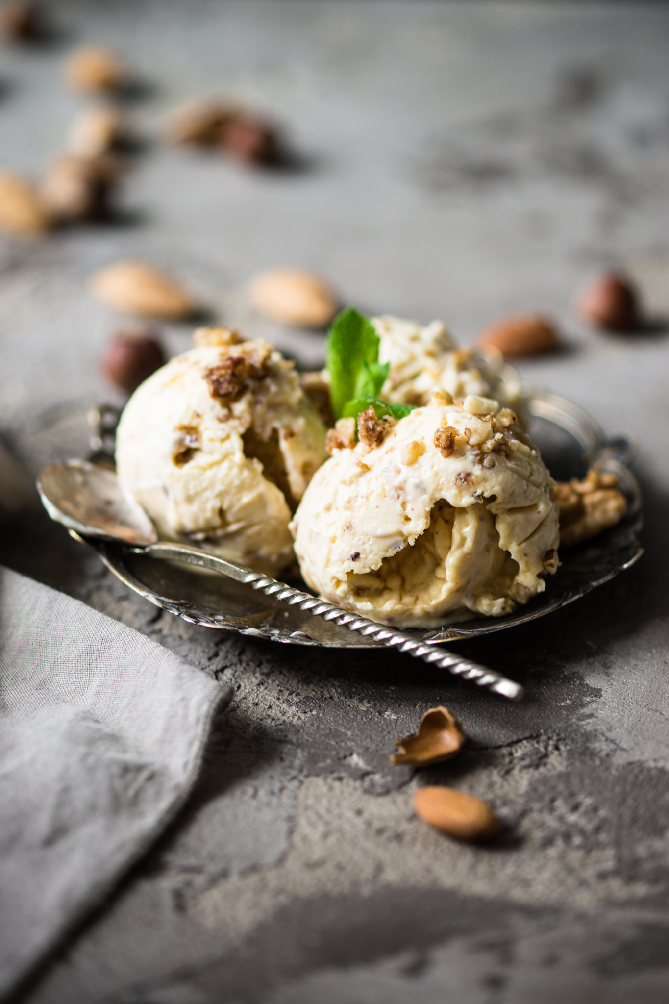 Sony a99 II + Sony 100mm F2.8 Macro sample photo. Ice-cream with nuts photography