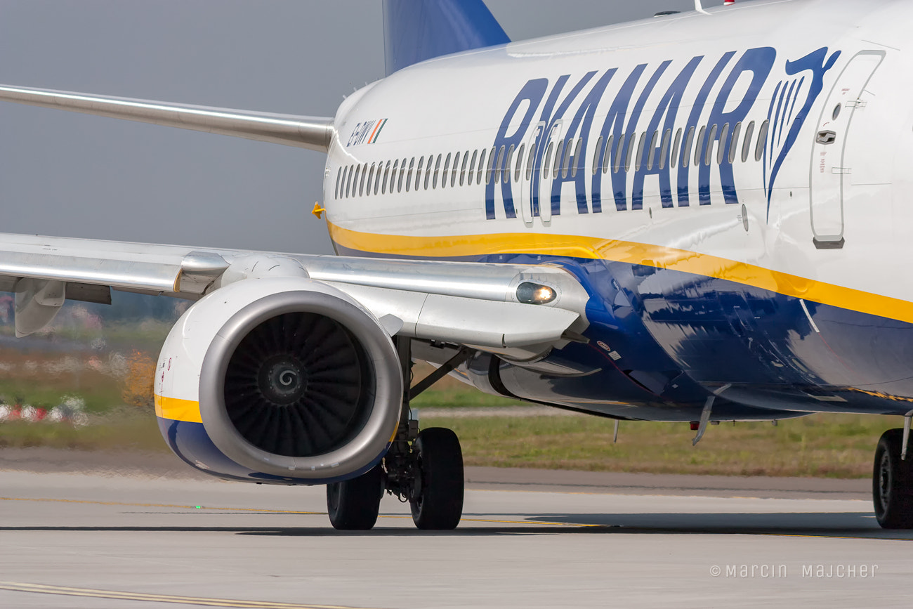 Canon EOS 450D (EOS Rebel XSi / EOS Kiss X2) sample photo. Ryanair, boeing 737-8as(wl), reg ei-dwv photography