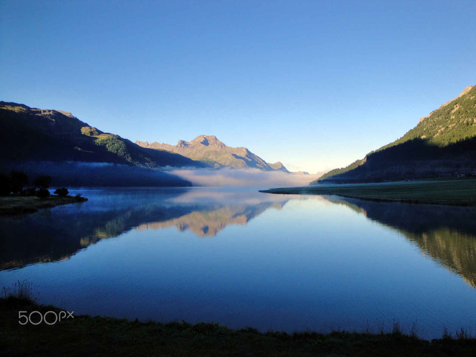 Sony DSC-W270 sample photo. Lake silvaplana - tranquility in the engadin photography