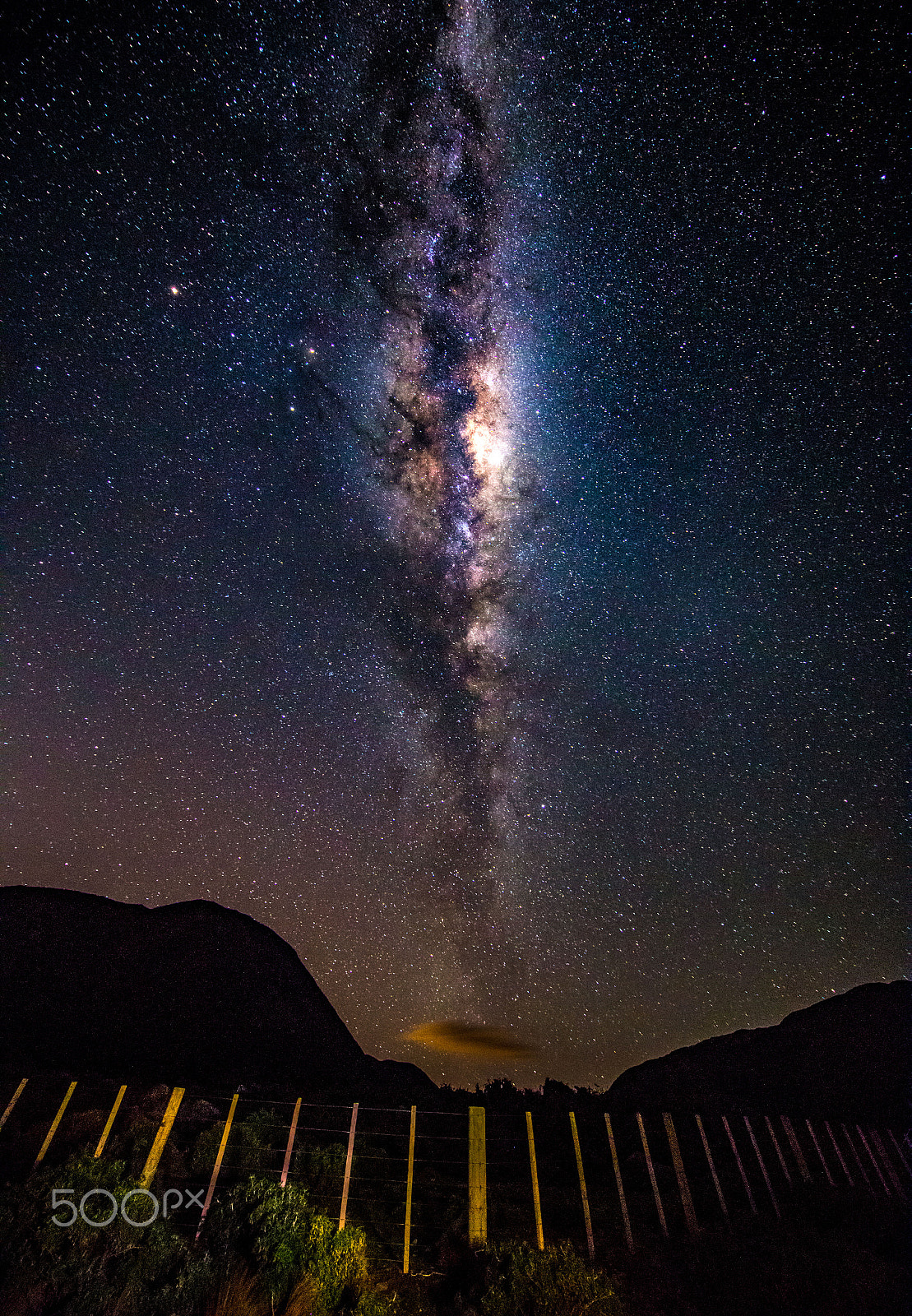 Canon EOS 6D + Canon EF 11-24mm F4L USM sample photo. Milky way fence photography