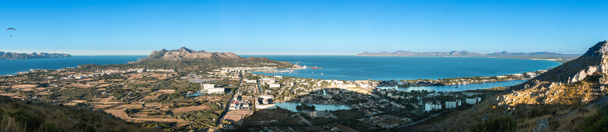 Canon EOS 70D + Canon EF 35mm F1.4L USM sample photo. Big panorama of alcudia on mallorca photography